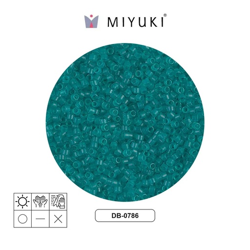 [22480] Miyuki delica 11/0 DB0786 mate transparente azul verdoso x 50g
