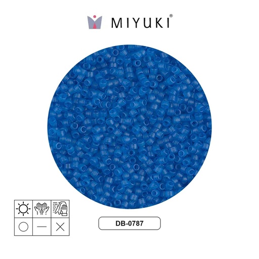 [29158] Miyuki delica 11/0 DB0787 frosted transparent capri blue x 50g