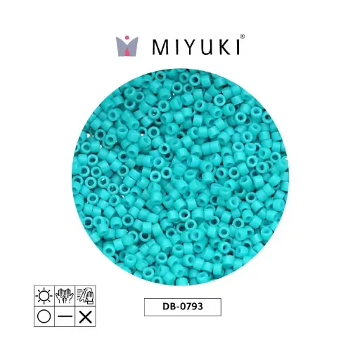 [22968] Miyuki delica 11/0 DB0793 mate opaco azul turquesa x 50g