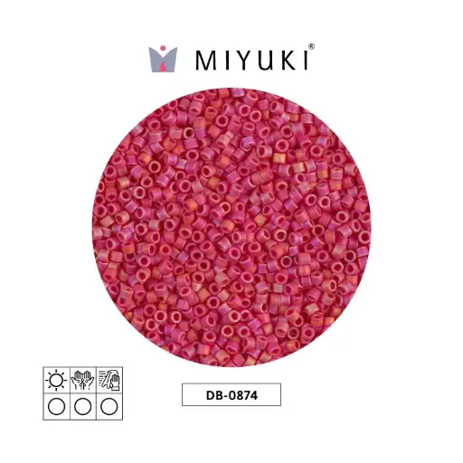 [28254] Miyuki delica 11/0 DB0874 matte opaque red AB x 50g
