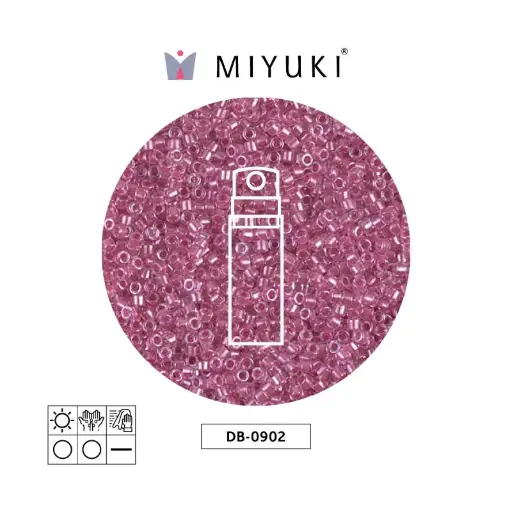 [23971] Miyuki delica 11/0 DB0902 sparkling peony link lined crystal x 10g