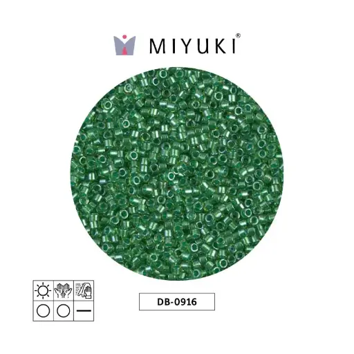 [18707] Miyuki delica 11/0 DB0916 sparkling green lined chartreuse x 50g