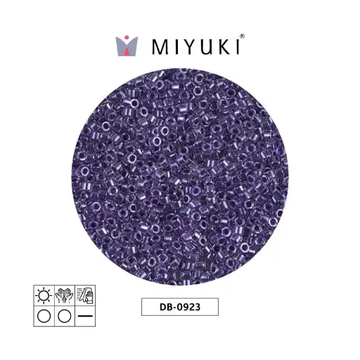[29228] Miyuki delica 11/0 DB0923 sparkling amethyst lined crystal x 50g