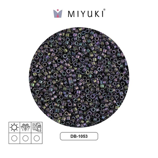 [29363] Miyuki delica 11/0 DB1053 mate metalizado plum esmerald dorado AB x 50g