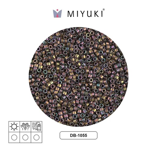 [26190] Miyuki delica 11/0 DB1055 mate metalizado red-green/gold x 50gr