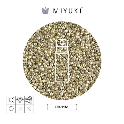 [31022] Miyuki delica 11/0 DB1151 galvanizado sf plateado x 10gr