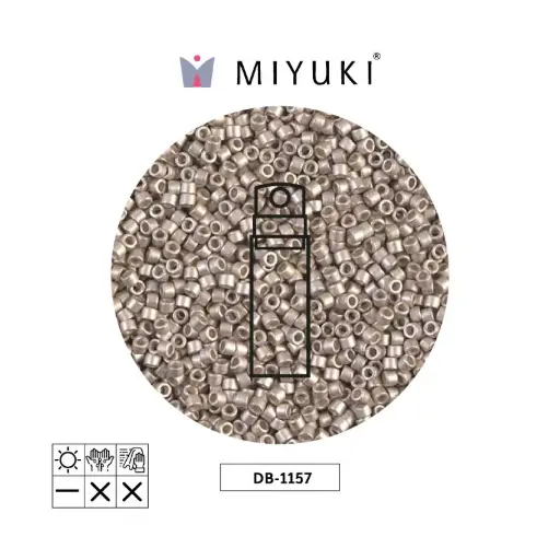 [02626] Miyuki delica 11/0 DB1158 galvanized frosted smoky x 10g