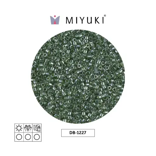 [27271] Miyuki delica 11/0 DB1227 transparente verde lusterr x 50g