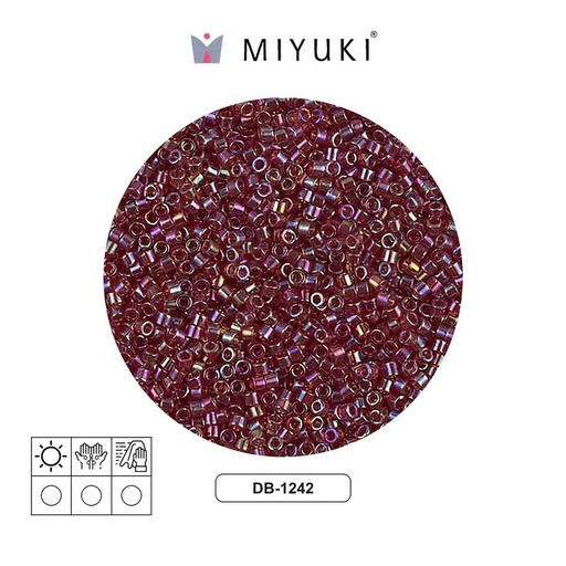 [27204] Miyuki delica 11/0 DB1242 transp. oscuro rojo AB x 50g