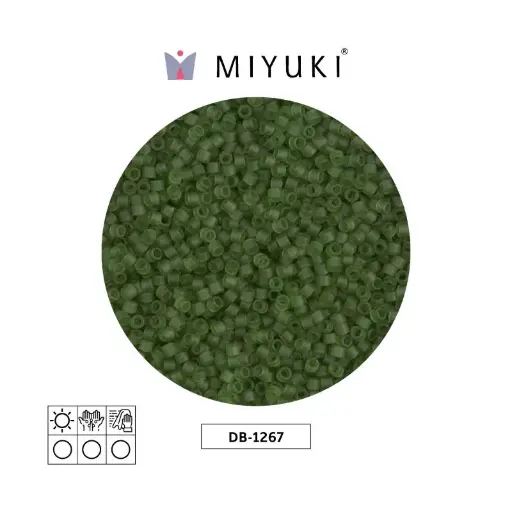 [22138] Miyuki delica 11/0 DB1267 matte transparent olive x 50g