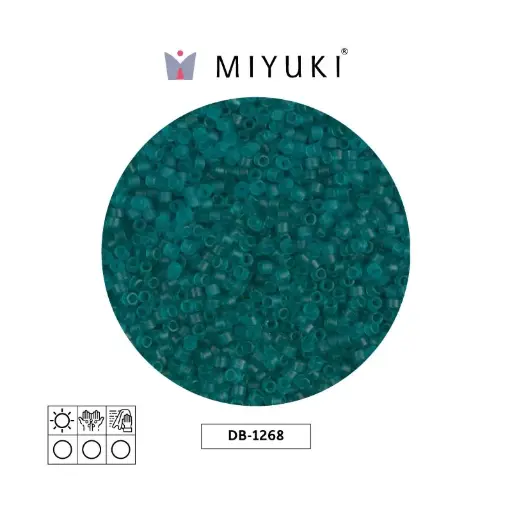 [22140] Miyuki delica 11/0 DB1268 matte transparent caribbean teal olive x 50g