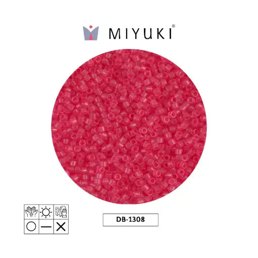 [26835] Miyuki delica 11/0 DB1308 transparente bubble gum rosado x 50g