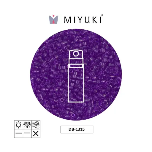 [31563] Miyuki delica 11/0 DB1315 transparente morado x 50g