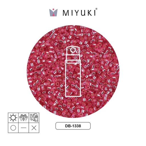 [18301] Miyuki delica 11/0 DB1338 silver lined rose x 10g