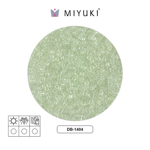 [21416] Miyuki delica 11/0 DB1404 transparente pálido verde niebla x 50g