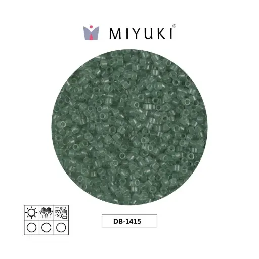 [08476] Miyuki delica 11/0 DB1415 transparent light moss green x 50g