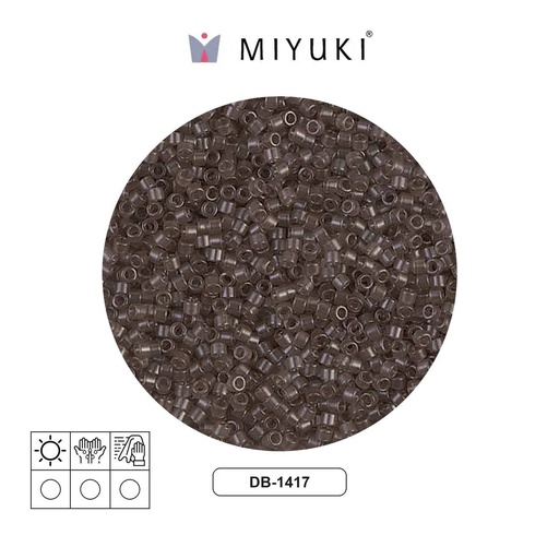 [08502] Miyuki delica 11/0 DB1417 transparent taupe x 50g