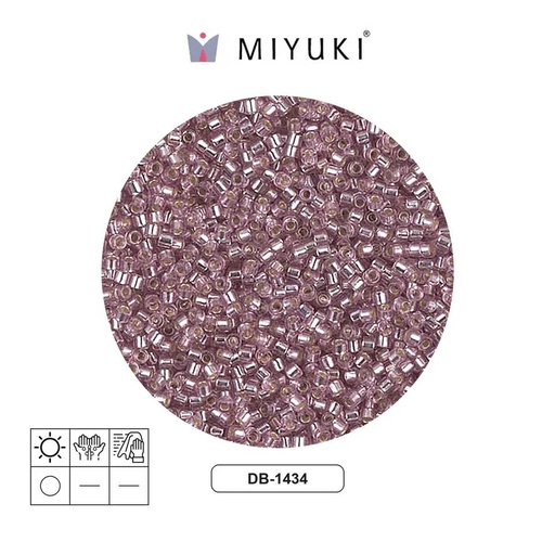 [29470] Miyuki delica 11/0 DB1434 silver lined pale rose x 50g