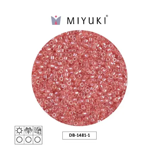 [29427] Miyuki delica 11/0 DB1481-1 transparente salmon lusterr x 50g