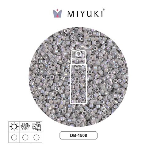 [25275] Miyuki delica 11/0 DB1508 opaque light smoke AB x 10g