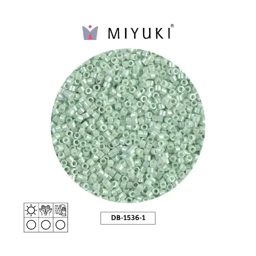 [08493] Miyuki delica 11/0 DB1536-1 verde menta ceylon perlado x 50g