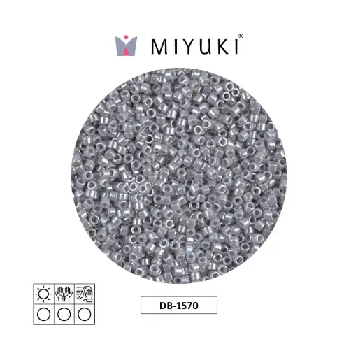 [32104] Miyuki delica 11/0 DB1570 opaque ghost grey luster x 50g