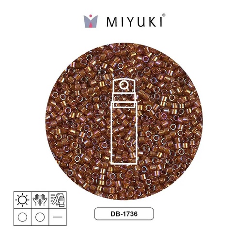 [04177] Miyuki delica 11/0 DB1736 beige ld topaz AB x 10g
