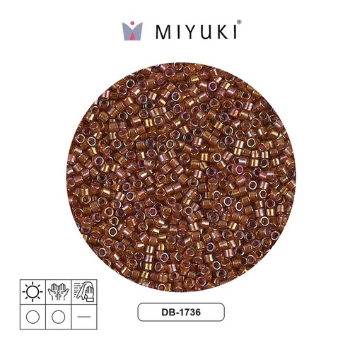 [15739] Miyuki delica 11/0 DB1736 beige ld topaz AB x 50g