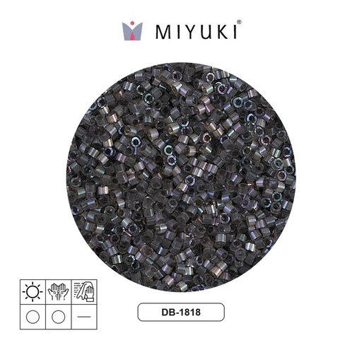 [05321] Miyuki delica 11/0 DB1818 oscuro gris satinado x 50g