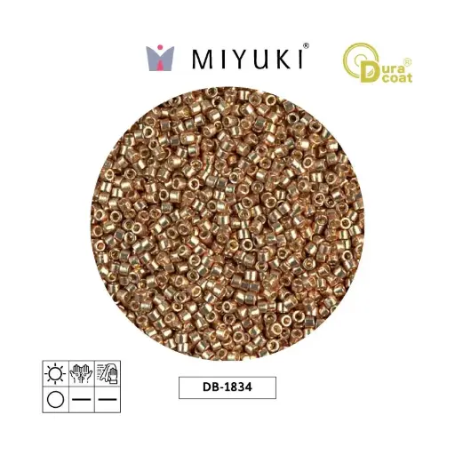 [08588] Miyuki delica 11/0 DB1834 galvanized champagne duracoat x 50g