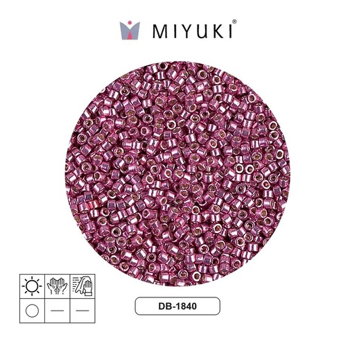 [29479] Miyuki delica 11/0 DB1840 galvanizado hot rosado x 50g
