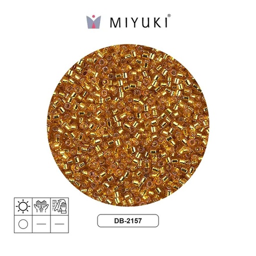 [02979] Miyuki delica 11/0 DB2157 plateado forrado amarillo sherbet x 2G