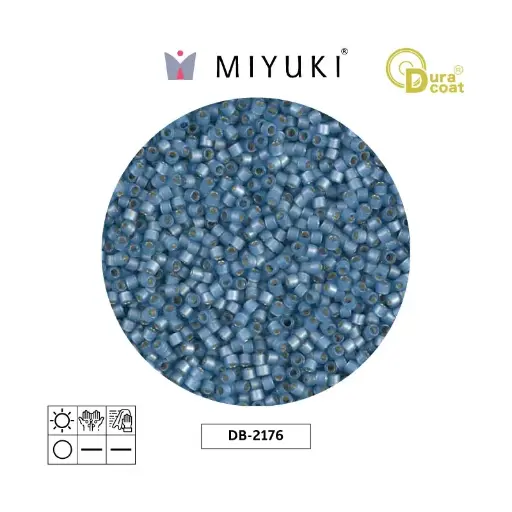 [11066] Miyuki delica 11/0 DB2176 duracoat azul satinado x 50g