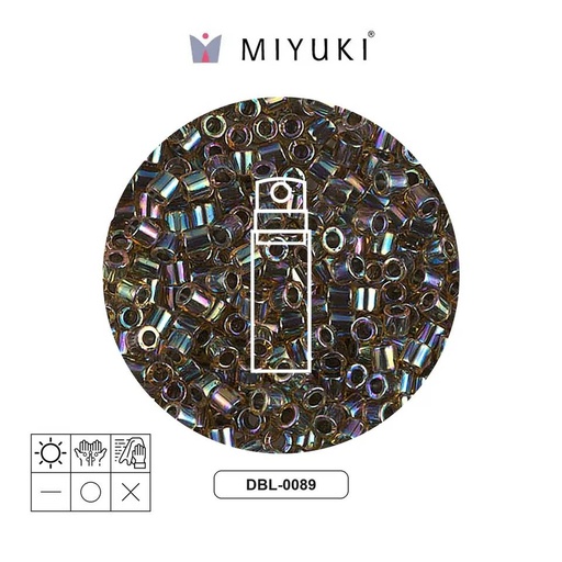 [21681] Miyuki delica 8/0 DBL0089 azul forrado claro amarillo AB x 10gr