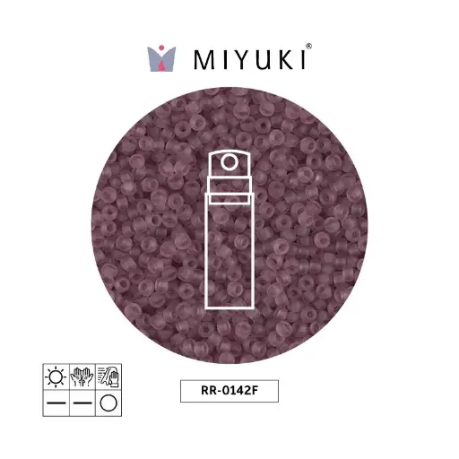 [24000] Mostacilla Miyuki rocalla 11/0 RR0142F mate transparente ahumado morado x 10g