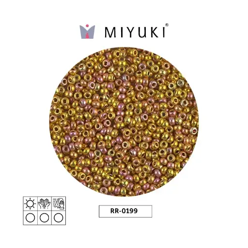 [10477] Mostacilla Miyuki rocalla 11/0 RR0199 24kt dorado AB x 500g