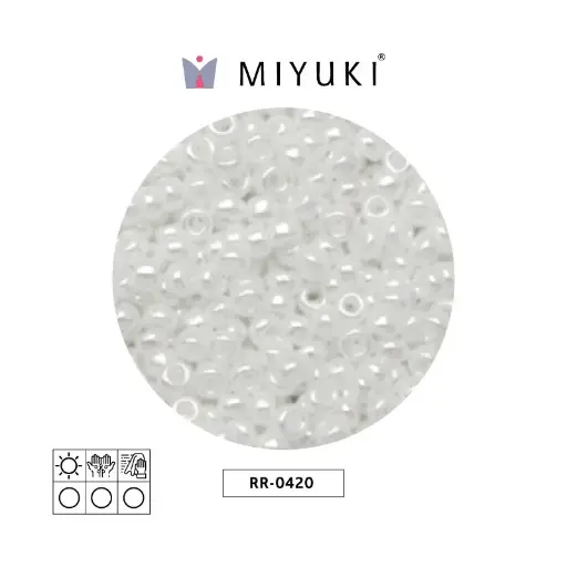 [05151] Mostacilla Miyuki rocalla 11/0 RR0420 blanco perla Ceylon perlado brillo x 250g