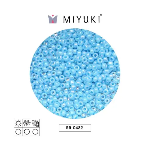 [02629] Mostacilla Miyuki rocalla 11/0 RR0482 opaque turquoise blue AB x 250g