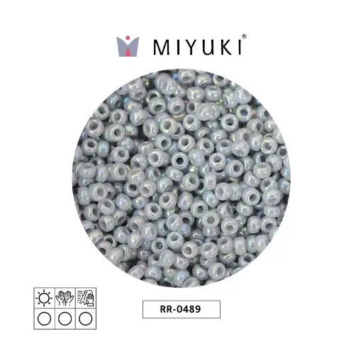 [17766] Mostacilla Miyuki rocalla 11/0 RR0489 opaco medium gris AB x 250g