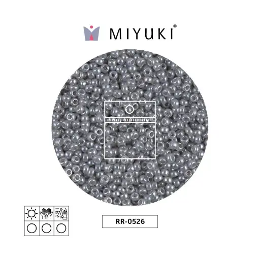 [31086] Mostacilla Miyuki rocalla 11/0 RR0526 gris Ceylon perlado x 20g
