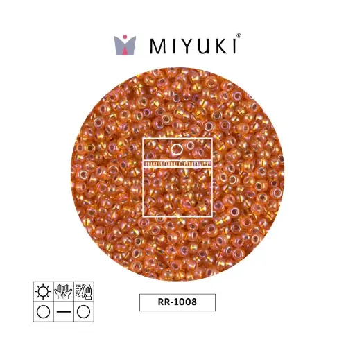 [13492] Mostacilla Miyuki rocalla 11/0 RR1008 plateado forrado citrine AB x 25g