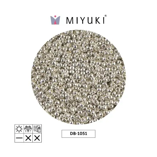 [05450] Mostacilla Miyuki rocalla 11/0 RR1051 galvanizado plateado x 250g