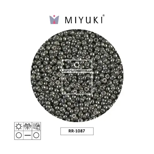 [31085] Mostacilla Miyuki rocalla 11/0 RR1087 galvanizado oscuro stee x 20 g