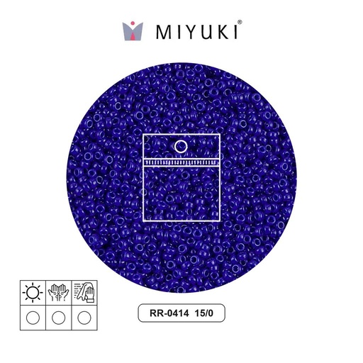 [24601] Mostacilla Miyuki rocalla 15/0 RR0414 opaco azul x 10g