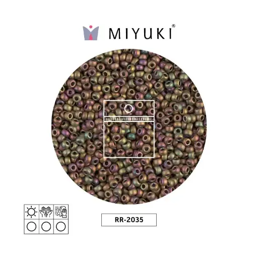 [17406] Mostacilla Miyuki rocalla 11/0 RR2035 mate opaco khaki AB x 25g