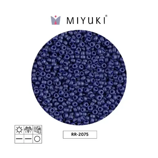 [14729] Mostacilla Miyuki rocalla 11/0 RR2075 mate azul x 250g