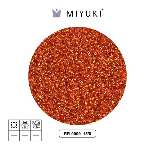 [20657] Mostacilla Miyuki rocalla 15/0 RR0009 silver lined dark orange x 250g