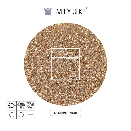[32133] Mostacilla Miyuki rocalla 15/0 RR0196 24kt amarillo dorado forrado opal x 10g