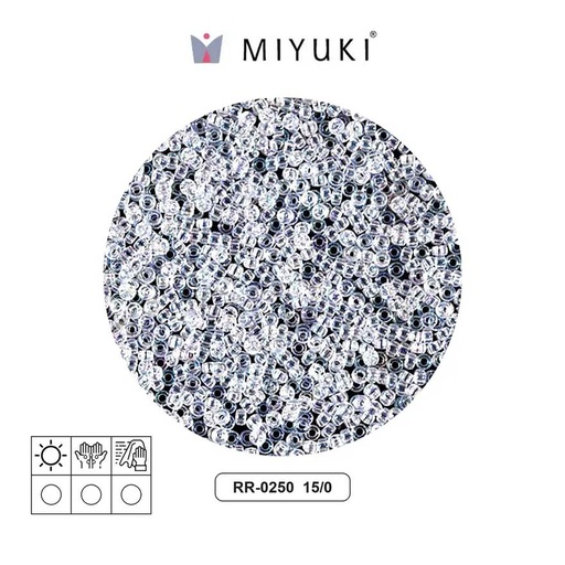 [17389] Mostacilla Miyuki rocalla 15/0 RR0250 cristal AB x 250g