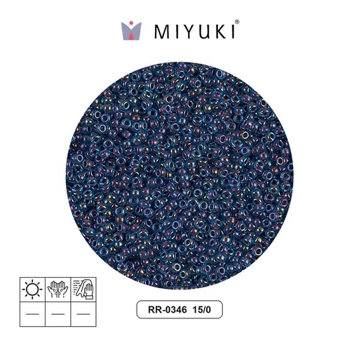[09298] Mostacilla Miyuki rocalla 15/0 RR0346 fucsia forrado azul x 250g